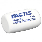 Ластик FACTIS Tablet T 18 (Испания), 45х28х13 мм, белый, скошенный край, CMFT18