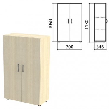 Шкаф закрытый "Канц", 700х350х1130 мм, цвет дуб молочный (КОМПЛЕКТ)