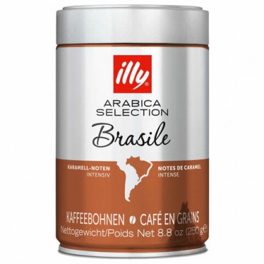 Кофе в зернах ILLY "Brasil" ИТАЛИЯ, 250 г, в жестяной банке, арабика 100%, ИТАЛИЯ, 7006